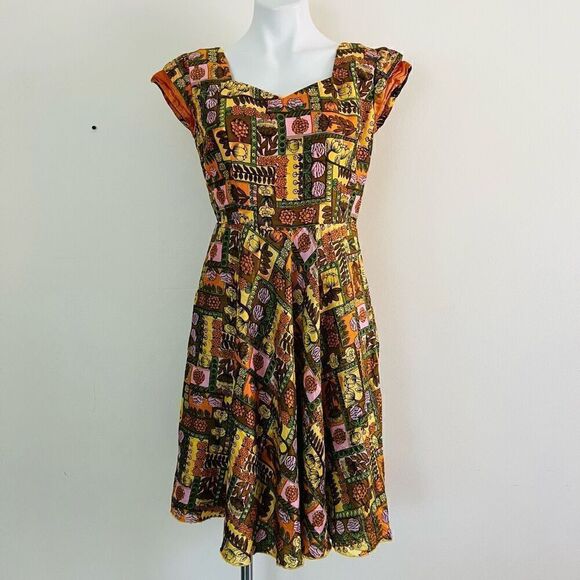 Vintage printed handmade dress - Picture 13 of 13